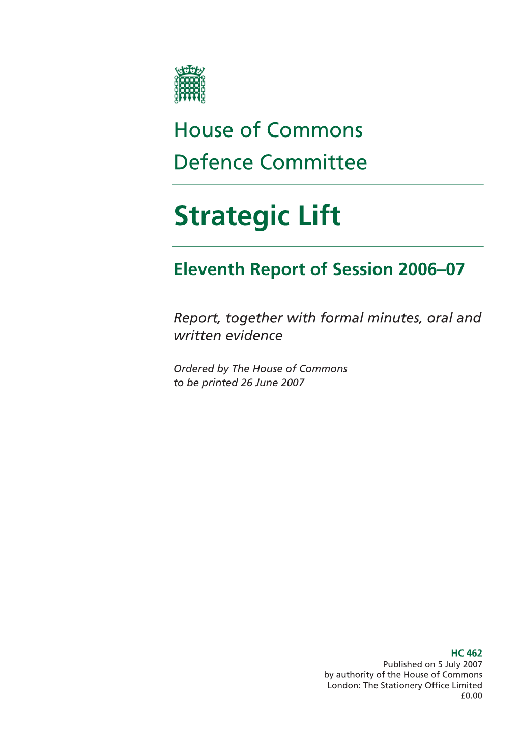 Strategic Lift