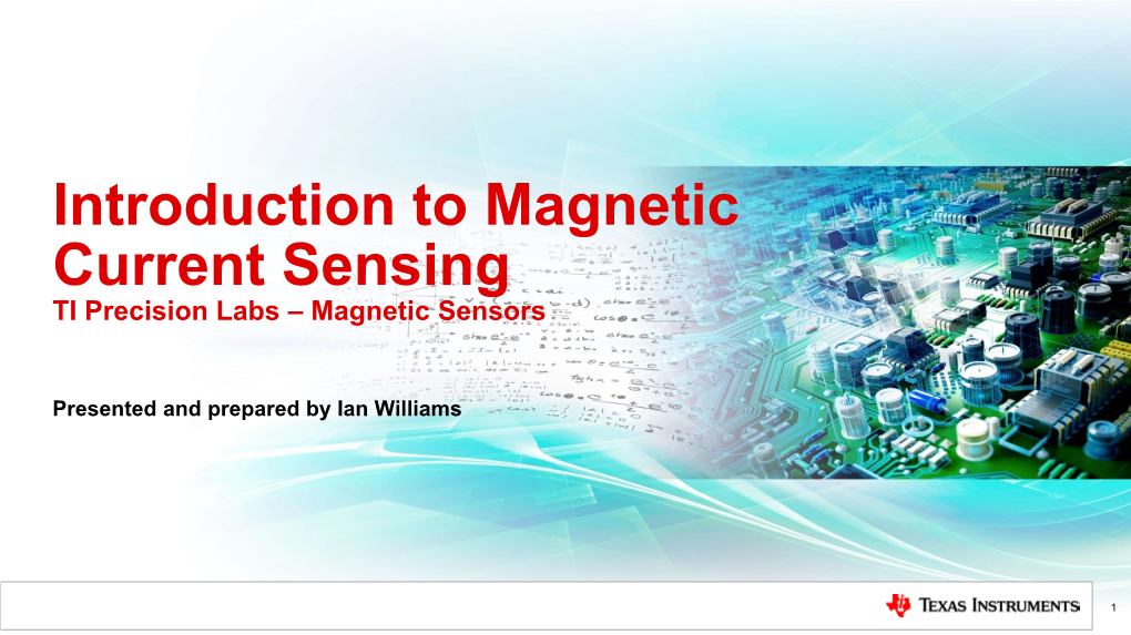 Introduction to Magnetic Current Sensing.Pdf