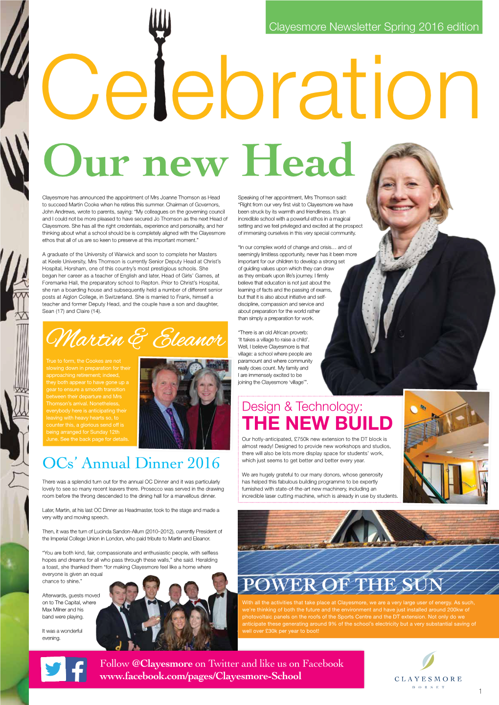Clayesmore Newsletter Spring 2016 Edition Ce Ebration Our New Head