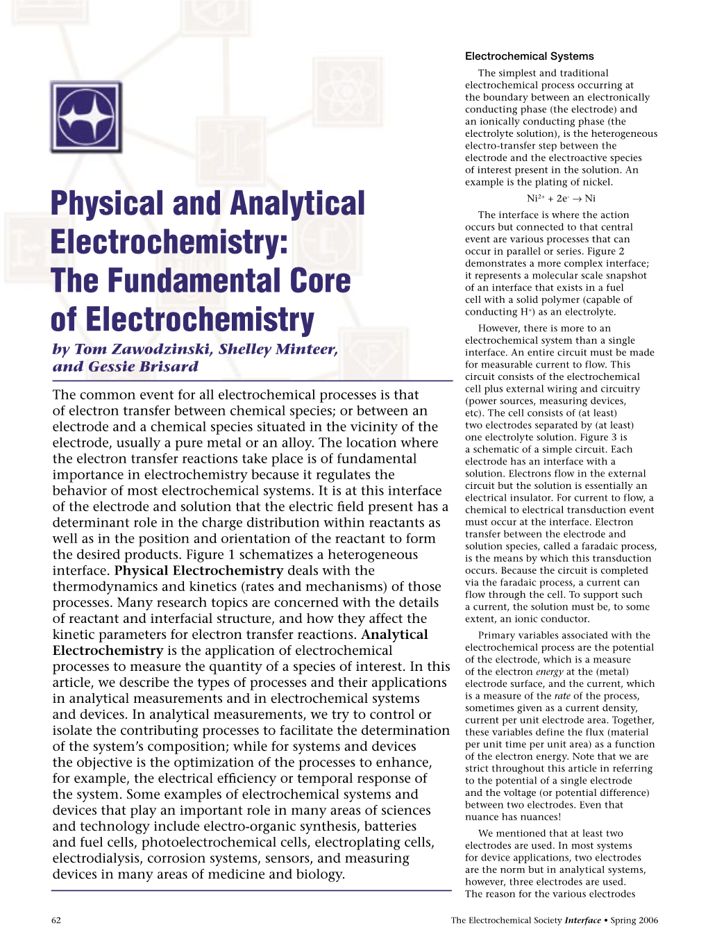 Physical and Analytical Electrochemistry: the Fundamental