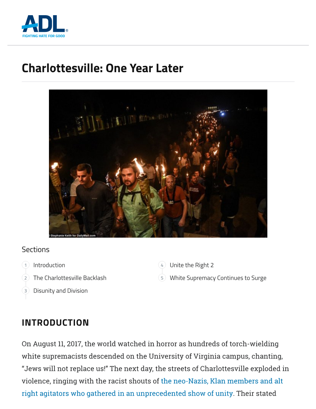 Charlottesville: One Year Later