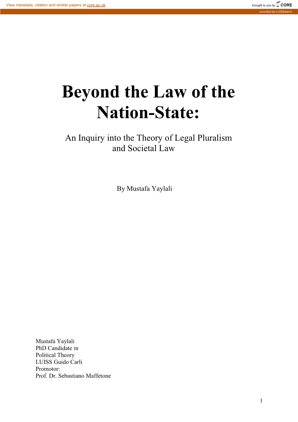Beyond the Law of the Nation-State