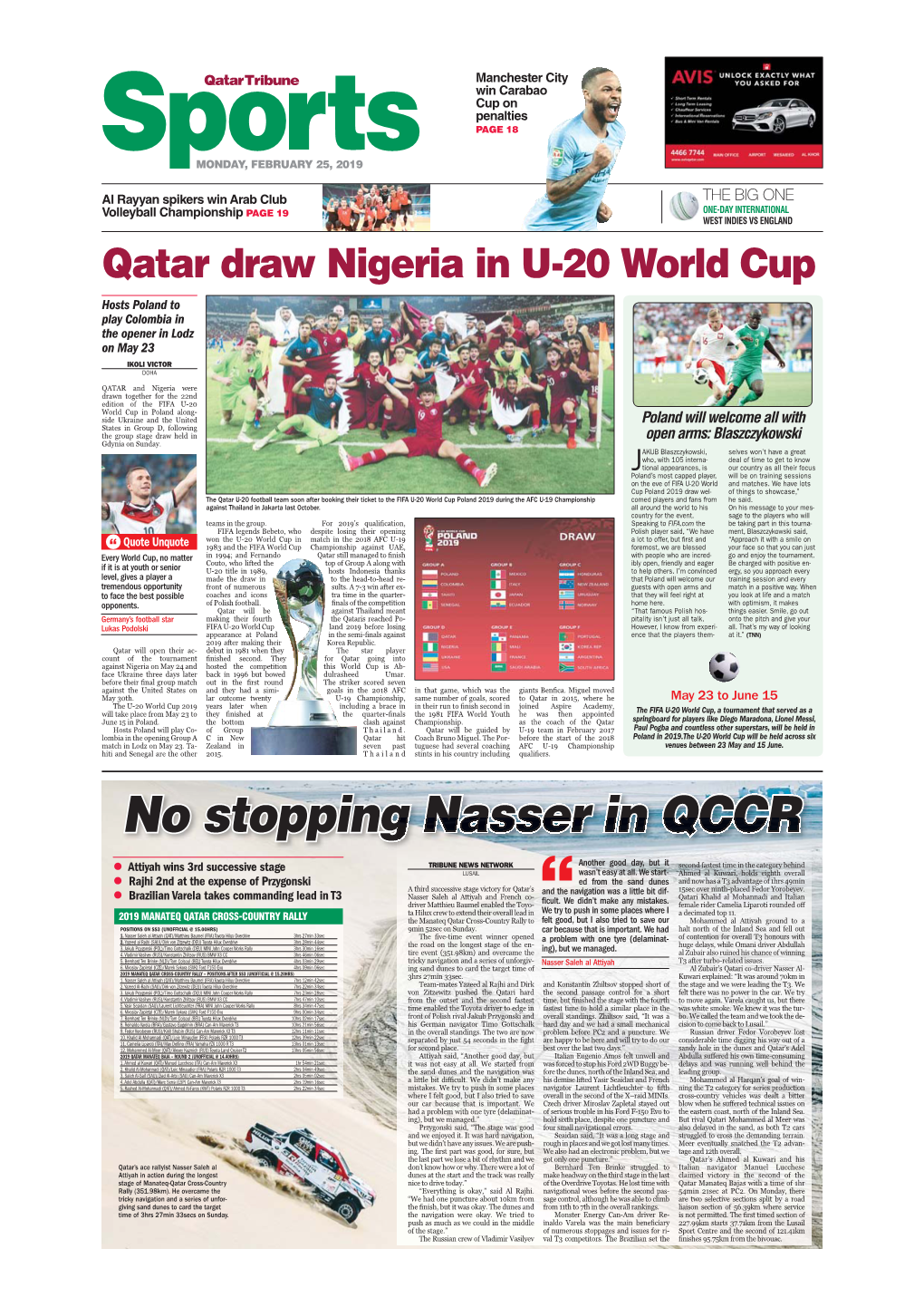 No Stopping Nasser in QCCR