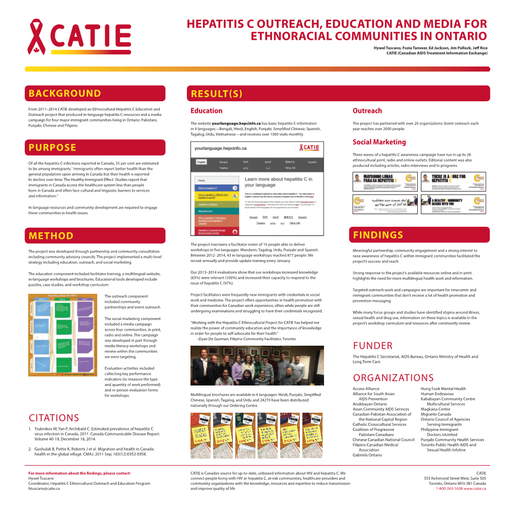 Hepatitis C Outreach, Education and Media for Ethnoracial