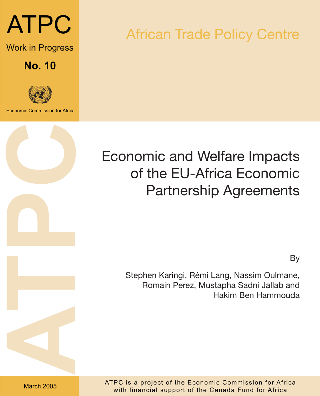 Economic and Welfare Impacts of EU-Africa Epas