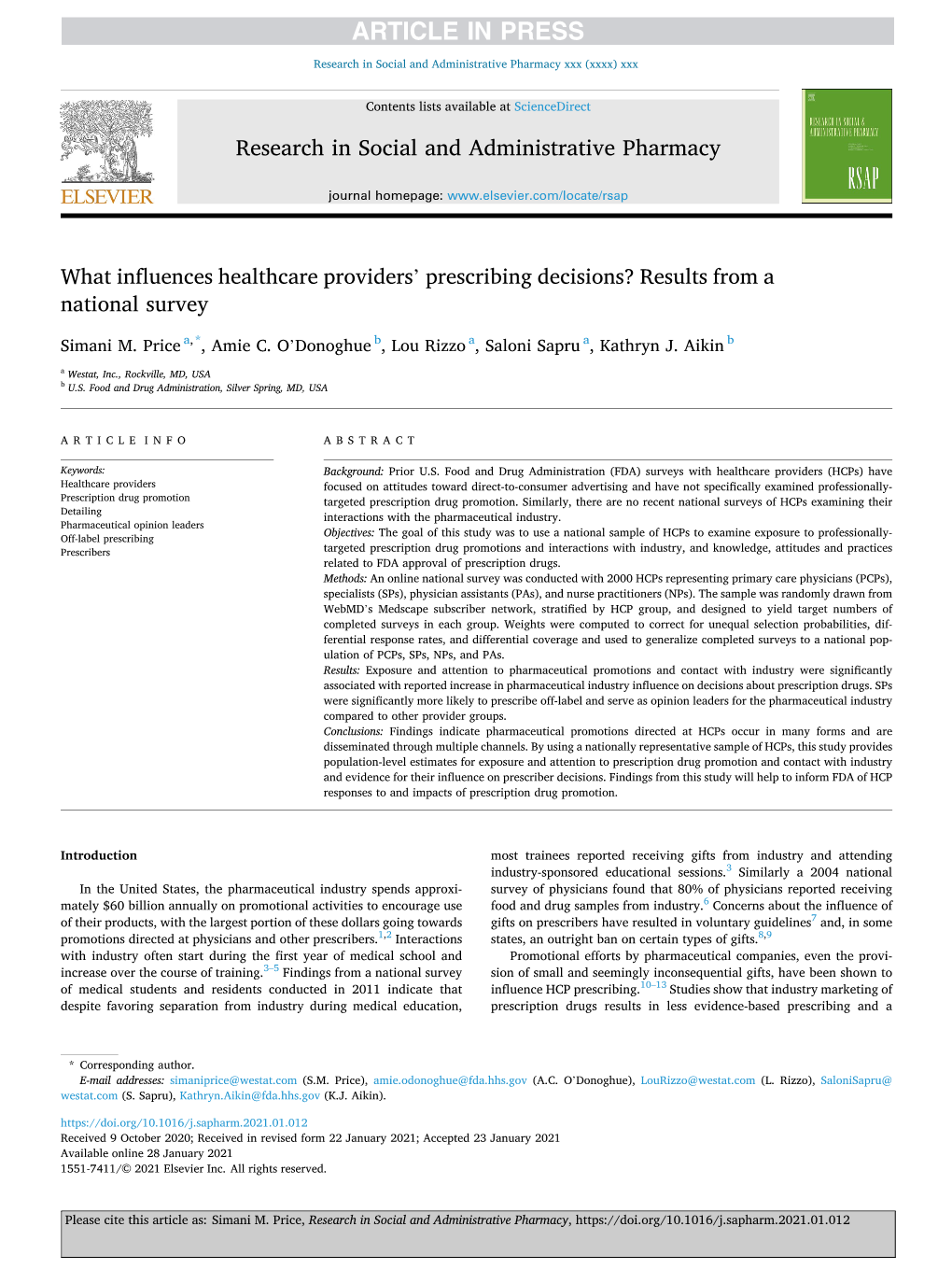 What Influences Healthcare Providers' Prescribing Decisions?