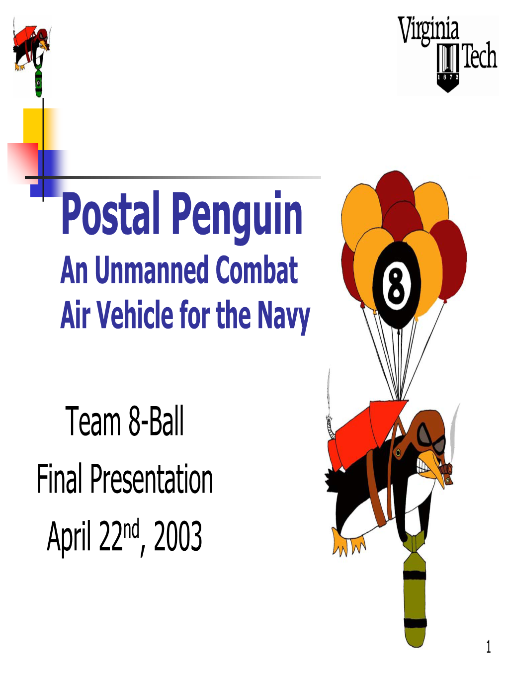 Postal Penguin an Unmanned Combat Air Vehicle for the Navy