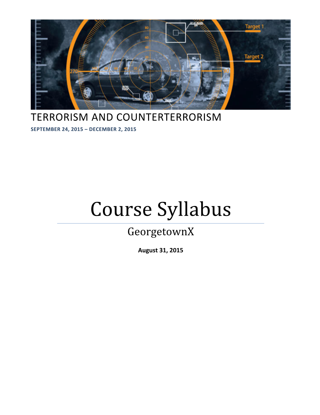 Course Syllabus Georgetownx