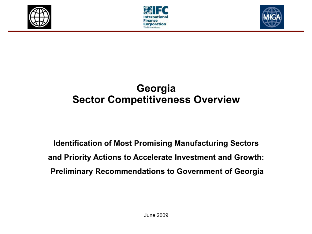 Georgia Sector Competitiveness Overview