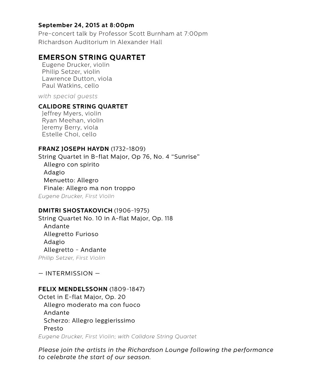 Emerson String Quartet