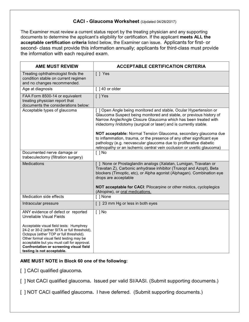 CACI - Glaucoma Worksheet (Updated 04/26/2017)