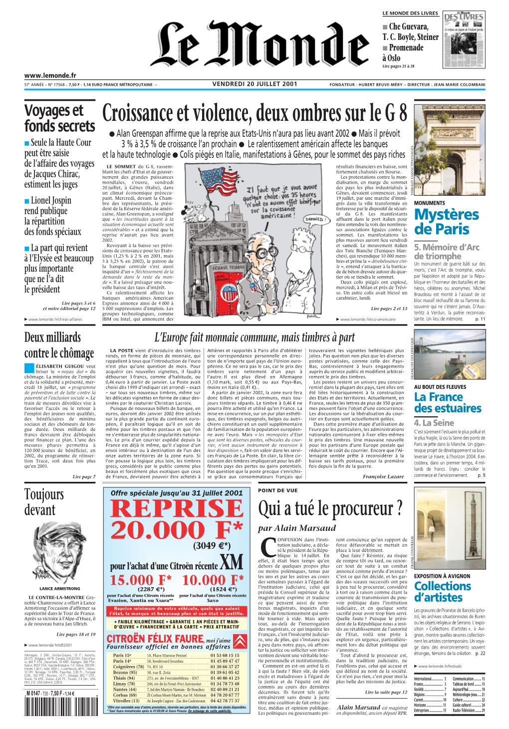 LE MONDE/PAGES<UNE>