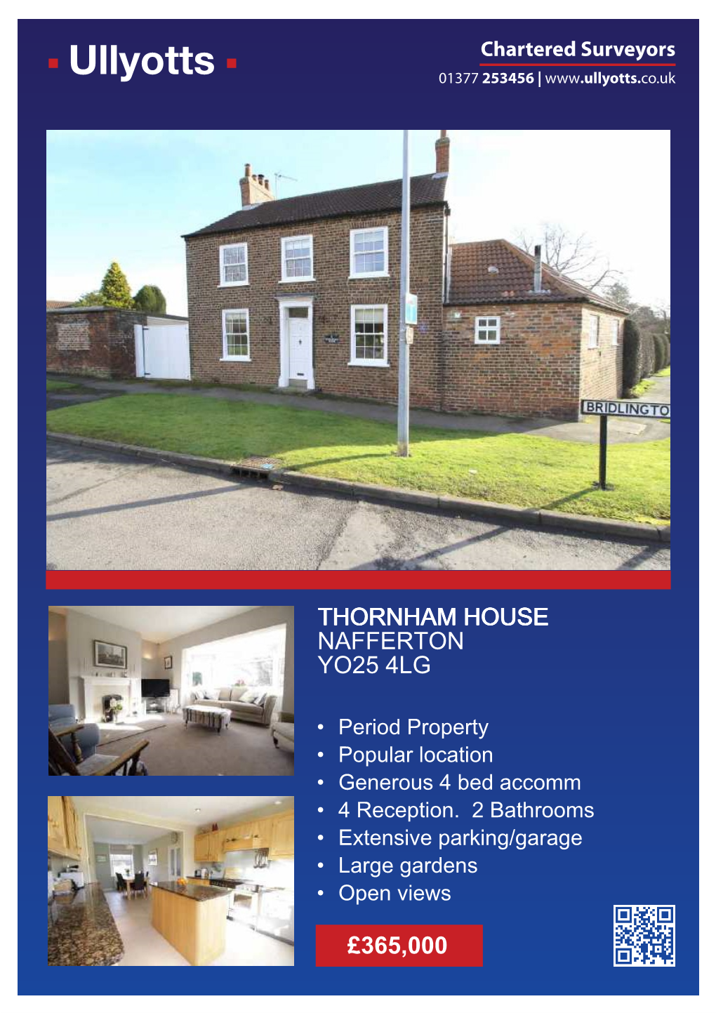 £365,000 Thornham House Nafferton Yo25