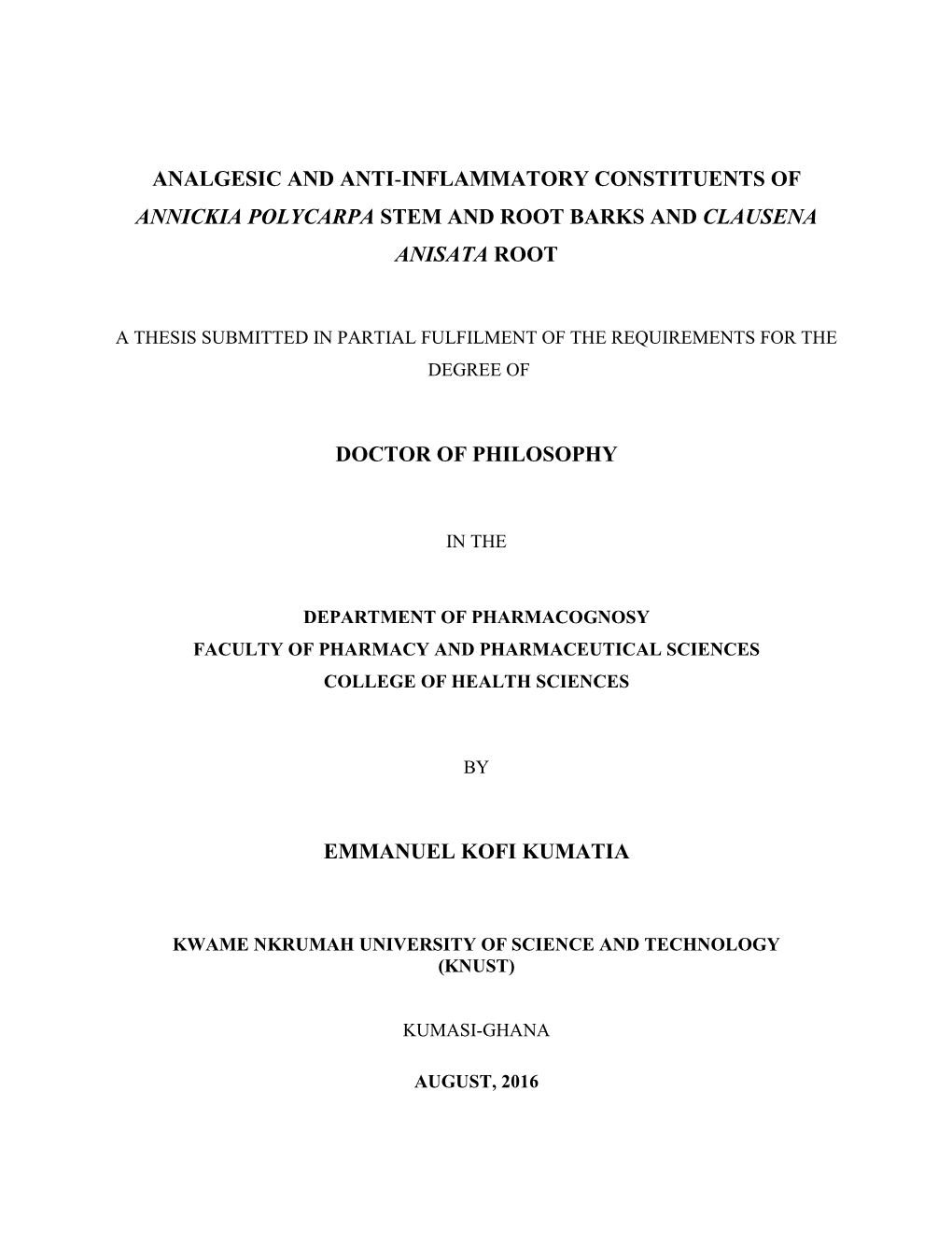 PHD PHARMACOGNOSY- EMMANUEL K. KUMATIA.Pdf