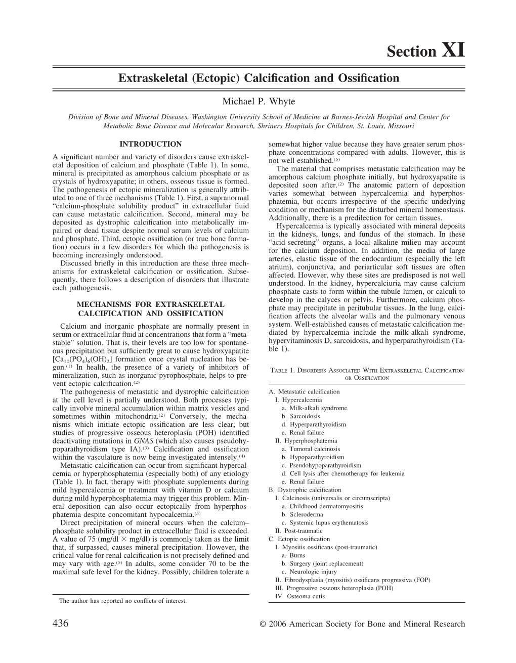 Section XI Extraskeletal (Ectopic) Calciﬁcation and Ossiﬁcation