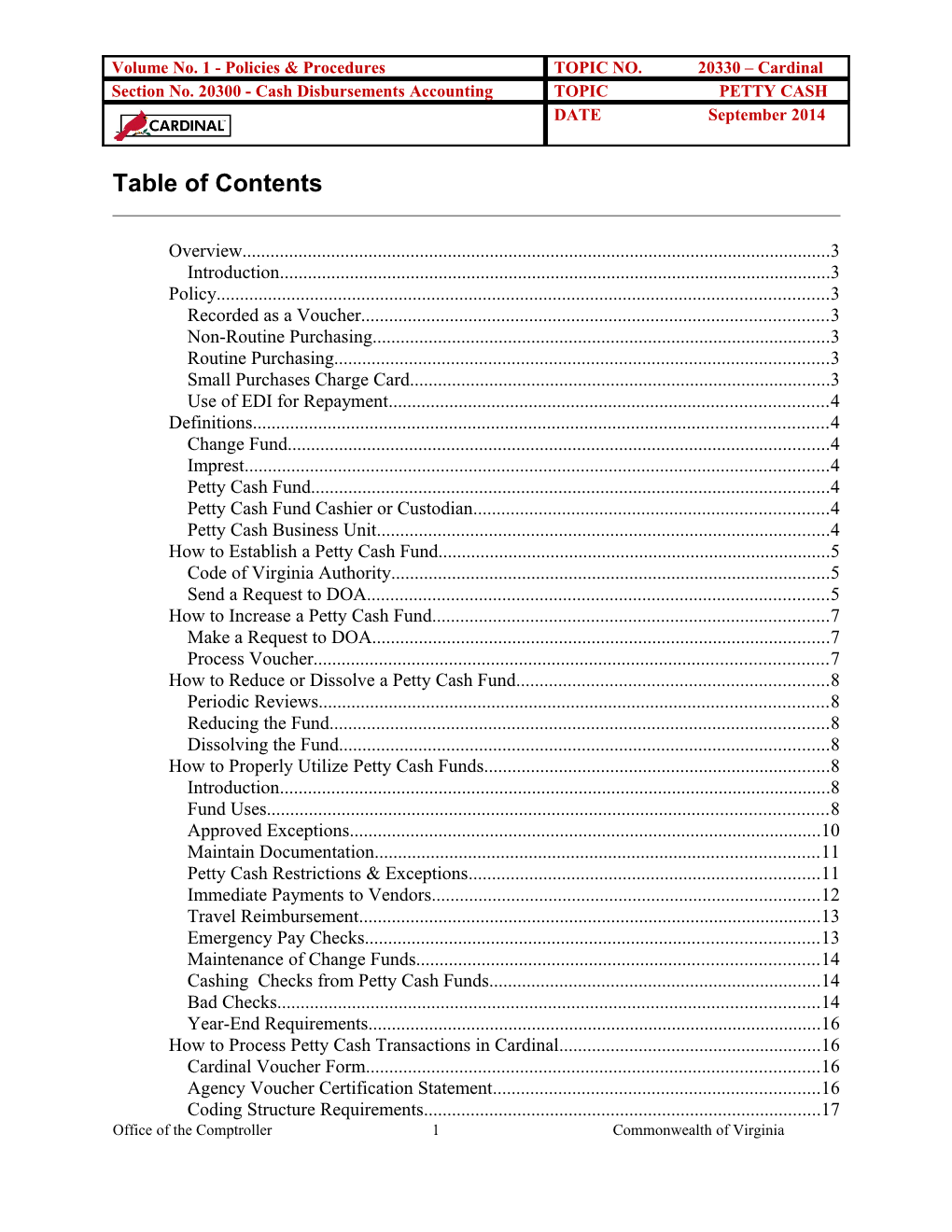 CAPP Manual - 20330 - Cash Disbursements Accounting, Expenditures