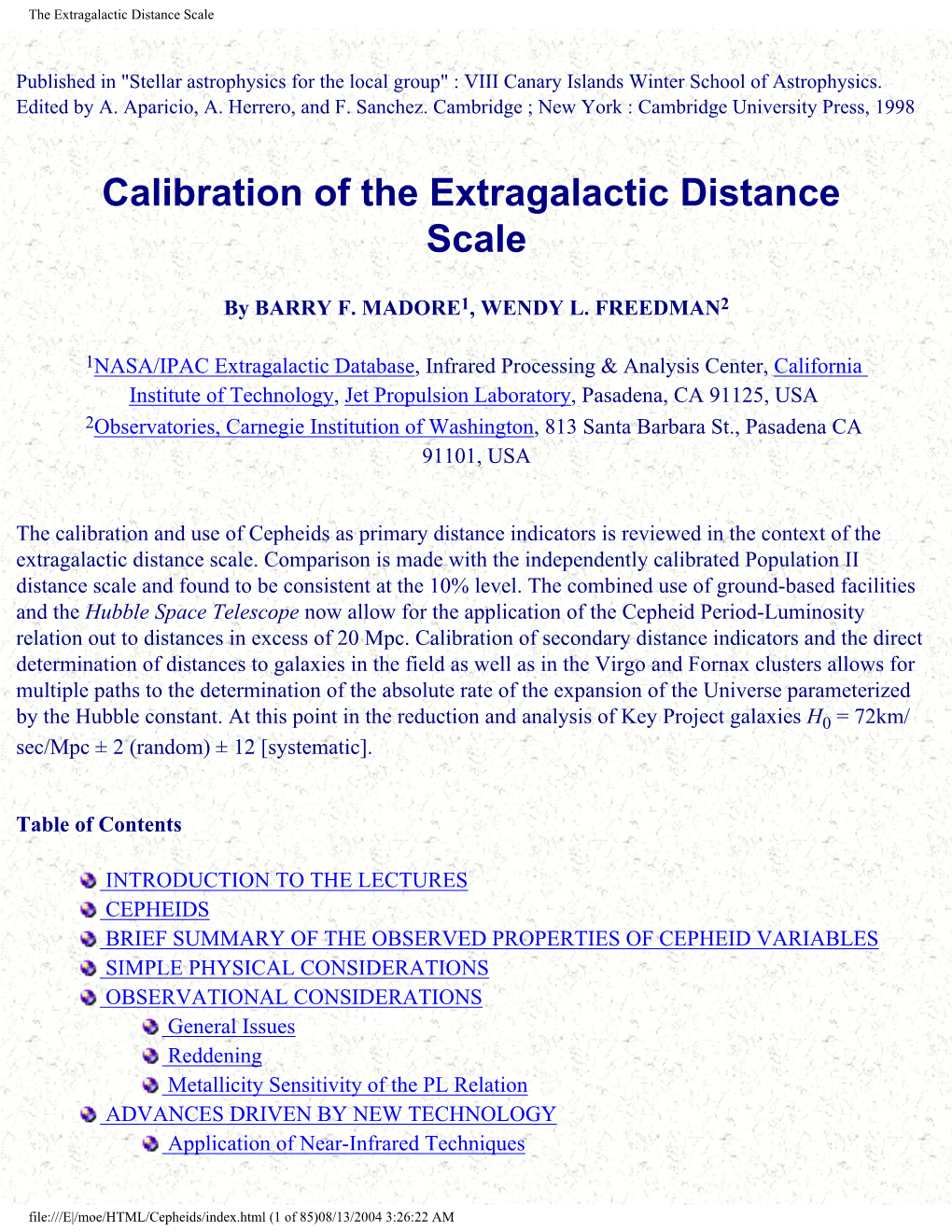 The Extragalactic Distance Scale