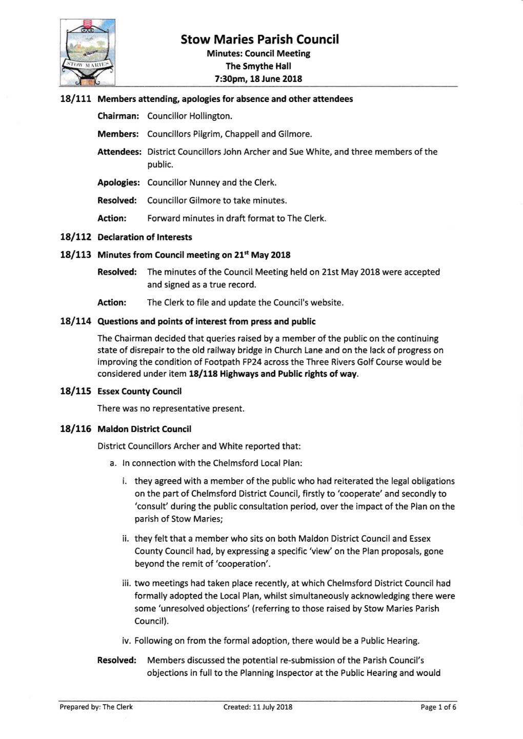 T8ltl6 Stow Maries Parish Council