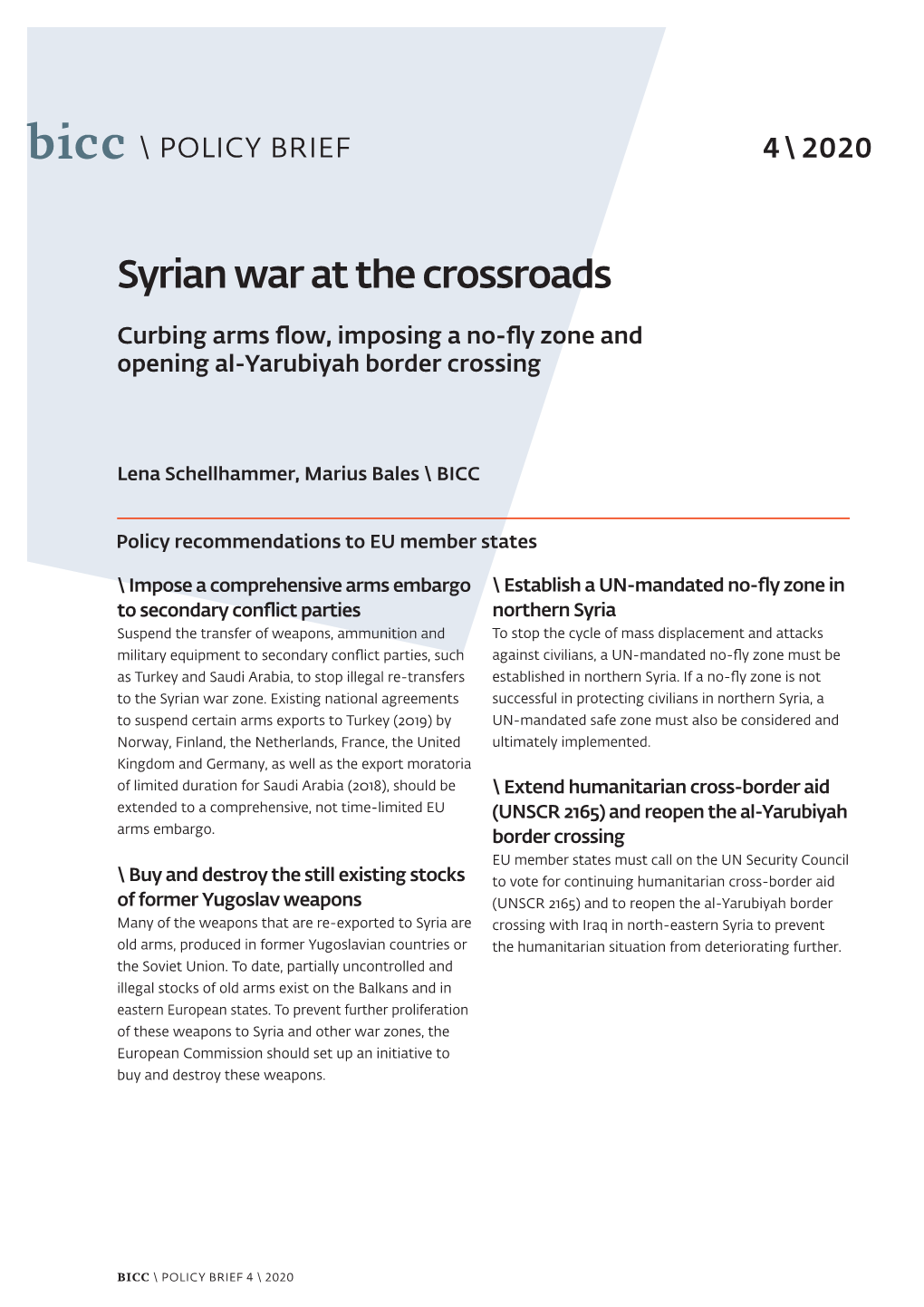 Syrian War at the Crossroads