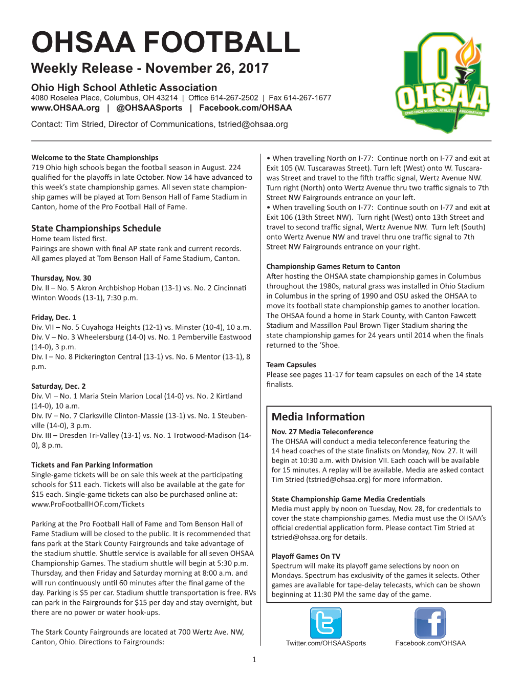 Ohsaa Football