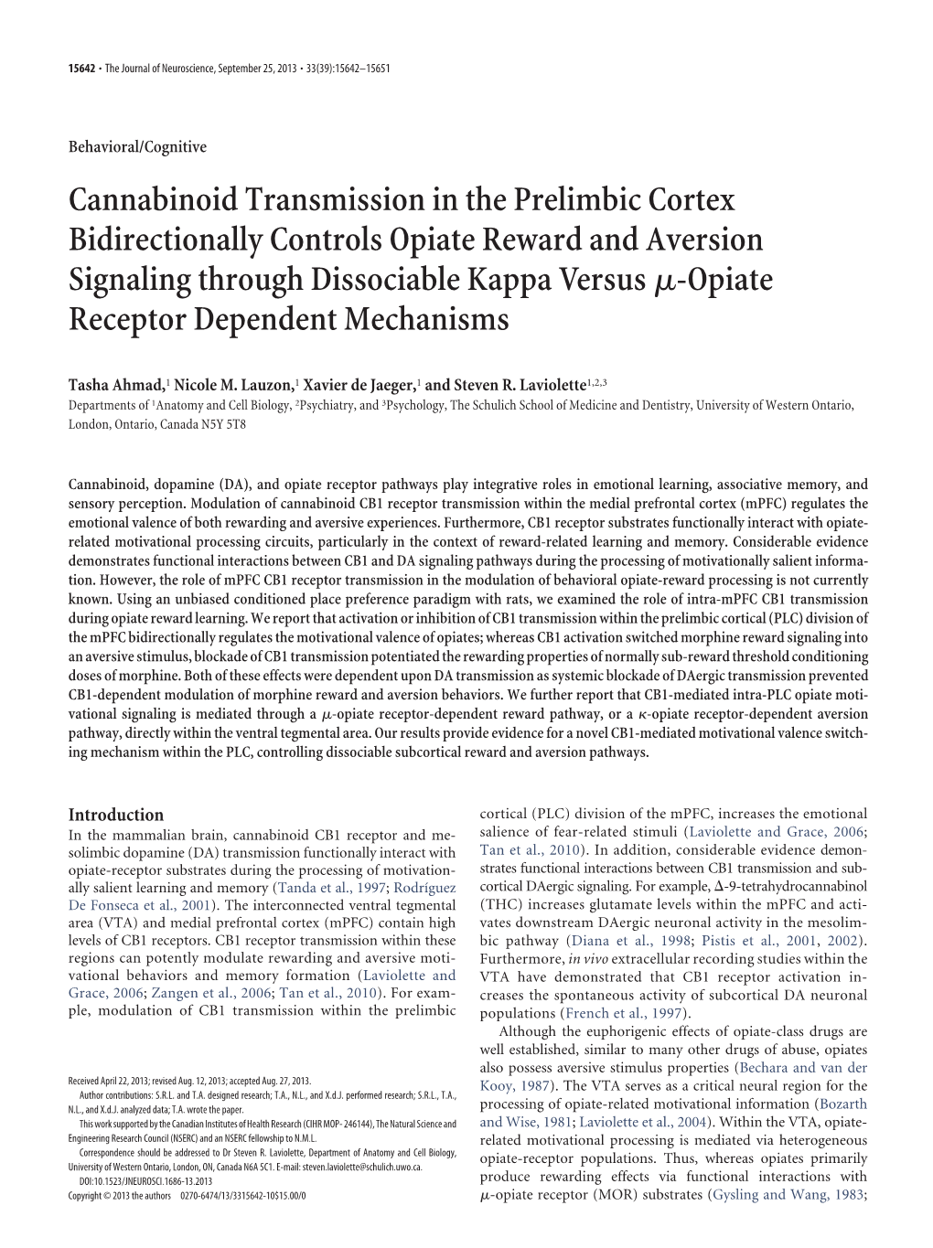 Cannabinoid Transmission in the Prelimbic Cortex Bidirectionally