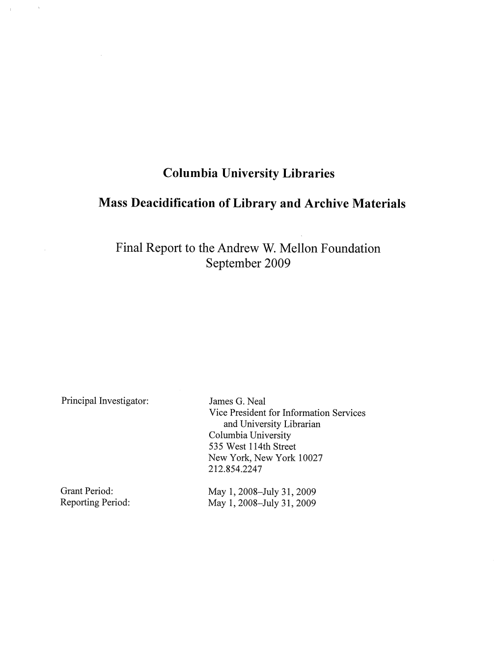 Mass Deacidification of Library and Archive Materials