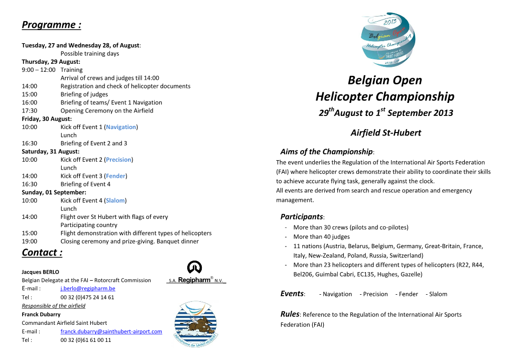Belgian Open Helicopter Championship