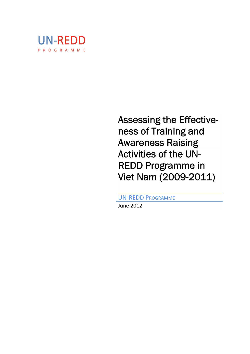 REDD Programme in Viet Nam (2009-2011)