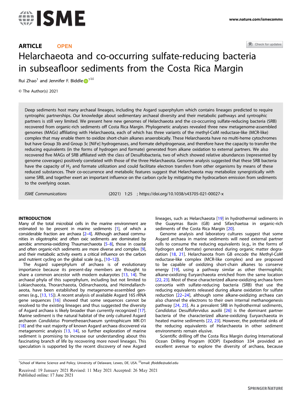 Helarchaeota and Co-Occurring Sulfate-Reducing Bacteria in Subseafloor