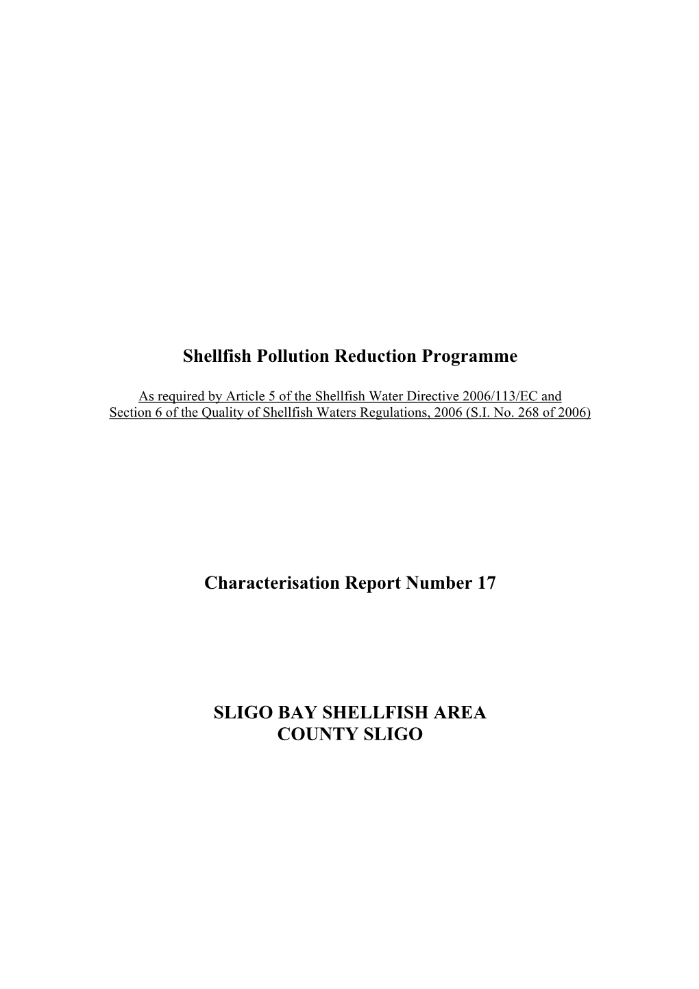 Shellfish Pollution Reduction Programme