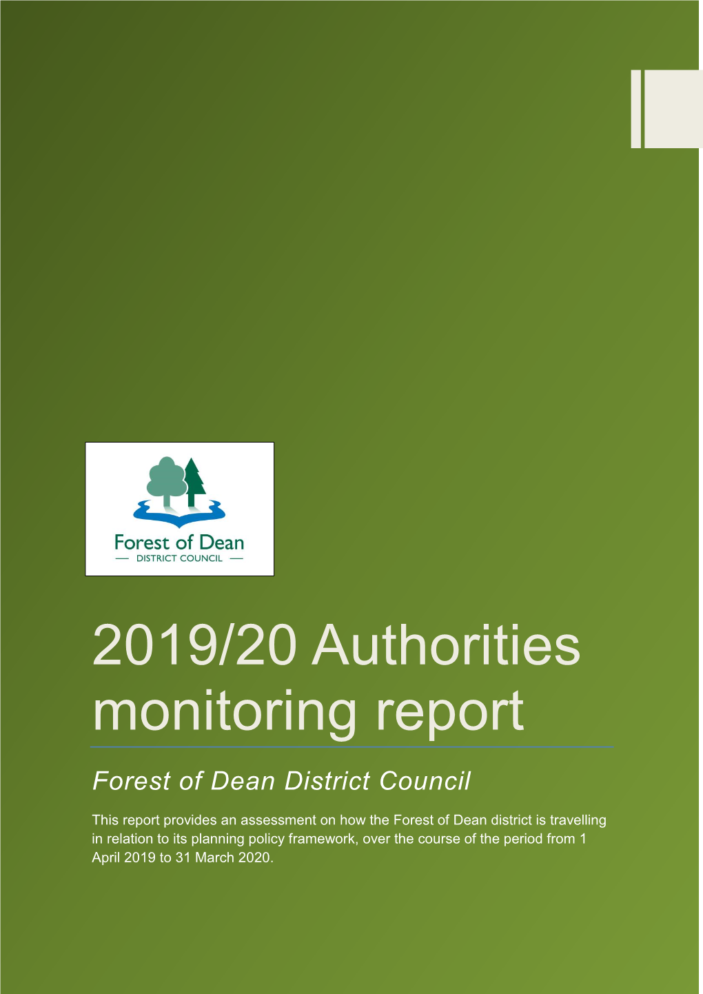 2019/20 Authorities Monitoring Report