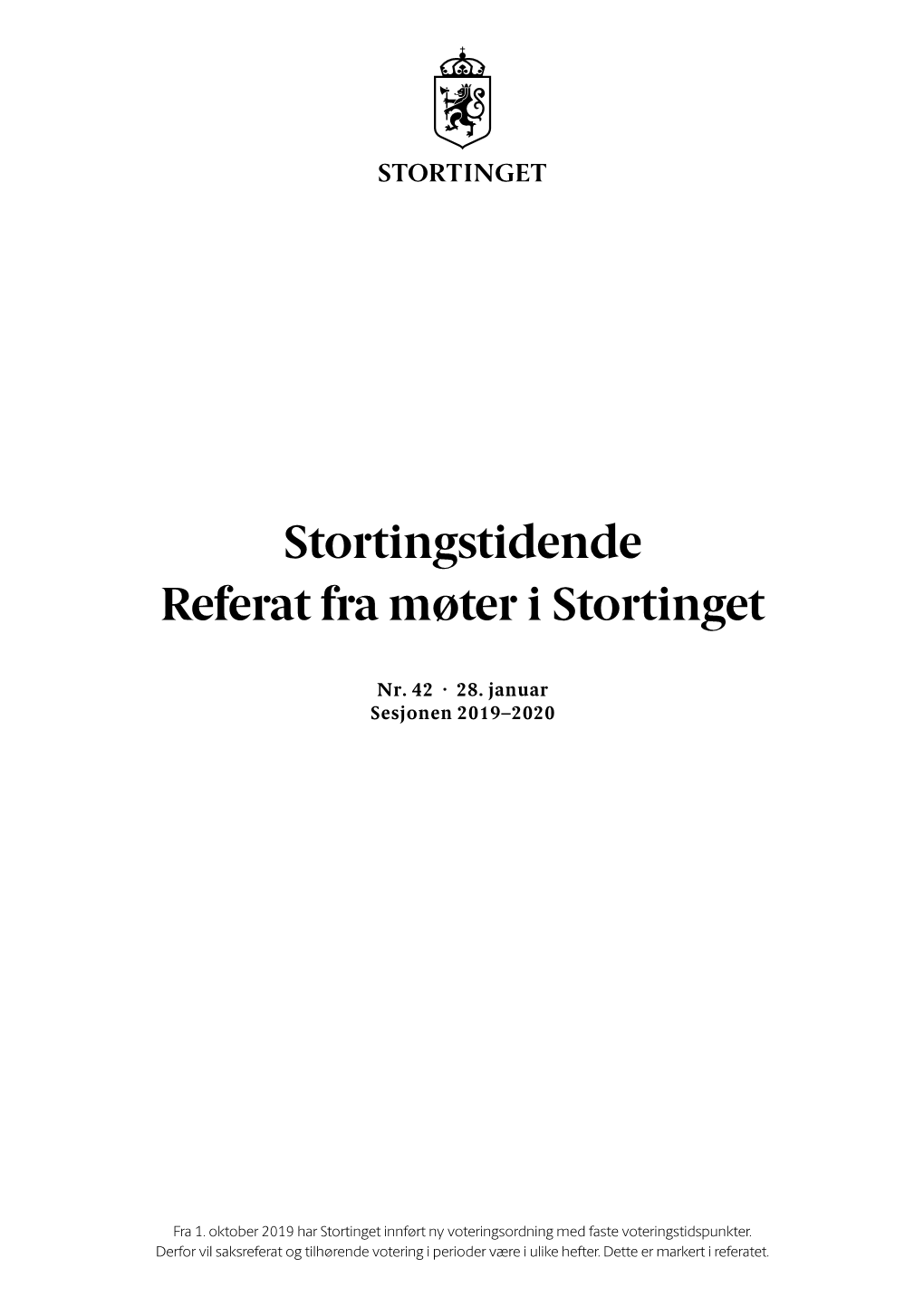 Stortingstidende Referat Fra Møter I Stortinget