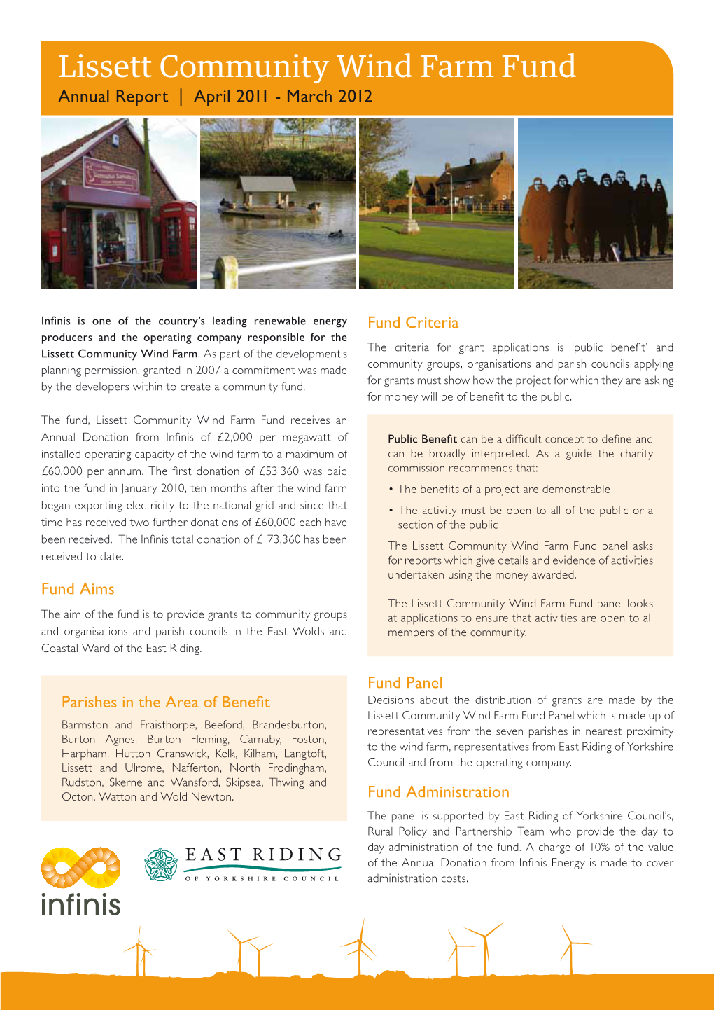 Lissett Community Wind Farm Fund Annual Report | April 2011 - March 2012