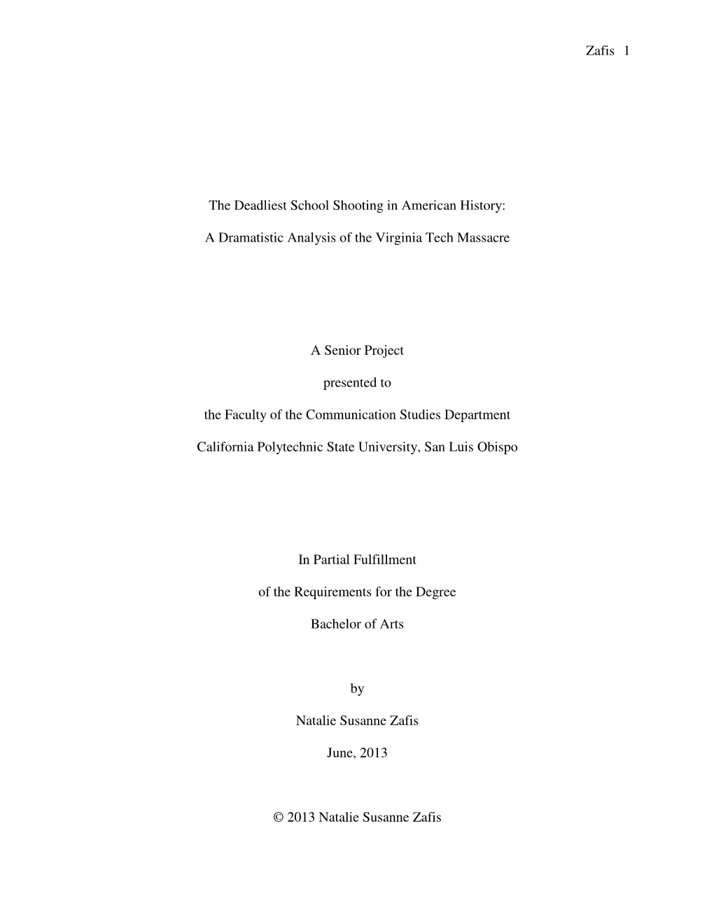 The Deadliest School Shooting in American History: a Dramatistic Analysis of the Virginia Tech Massacre