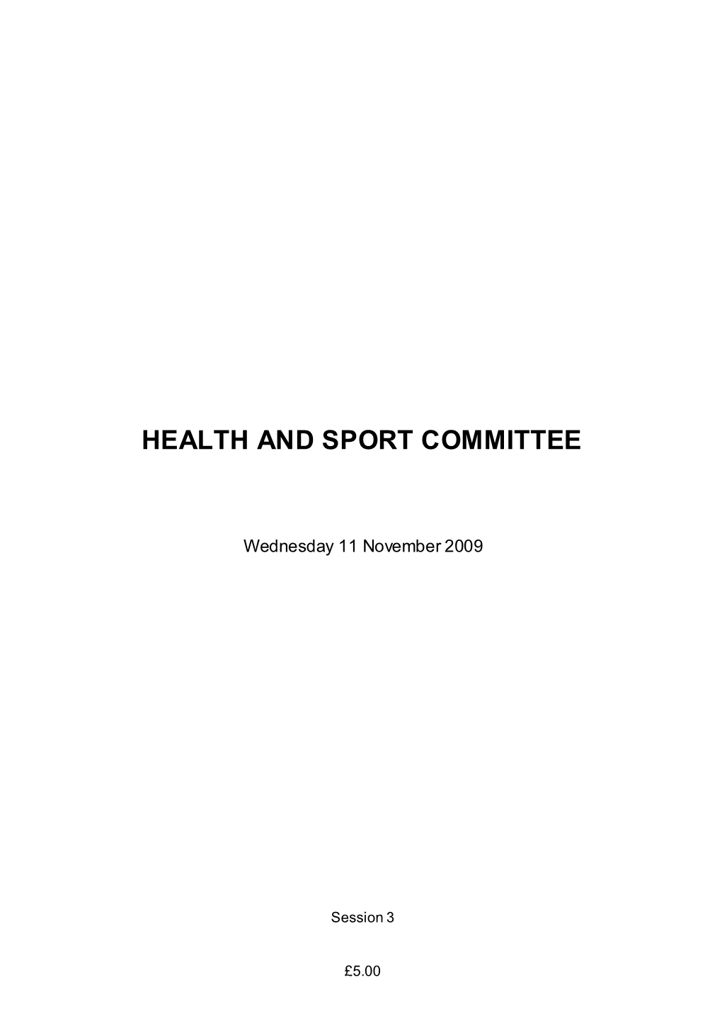 Health and Sport Committee