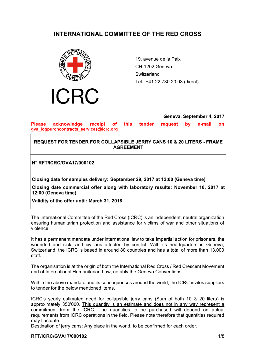 International Committee of the Red Cross