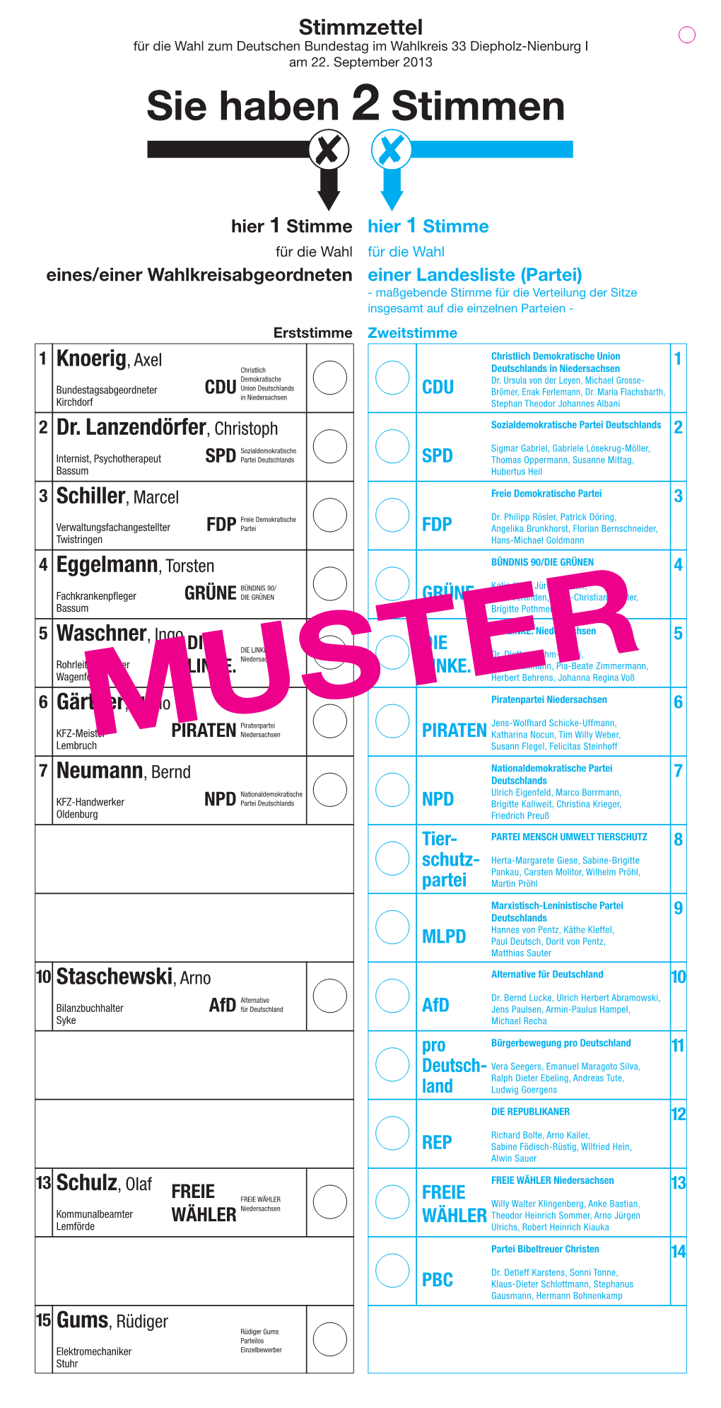 0793 13 Stimmzettel Bundestagswahl 2013 Muster 1307-1145.Indd