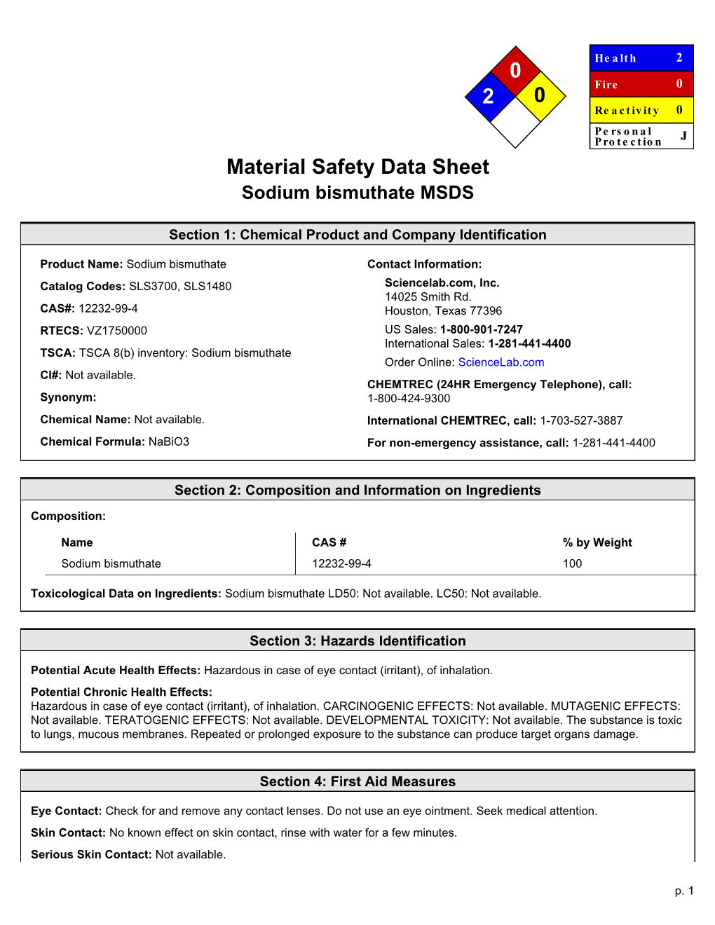 Sodium-Bismuthate