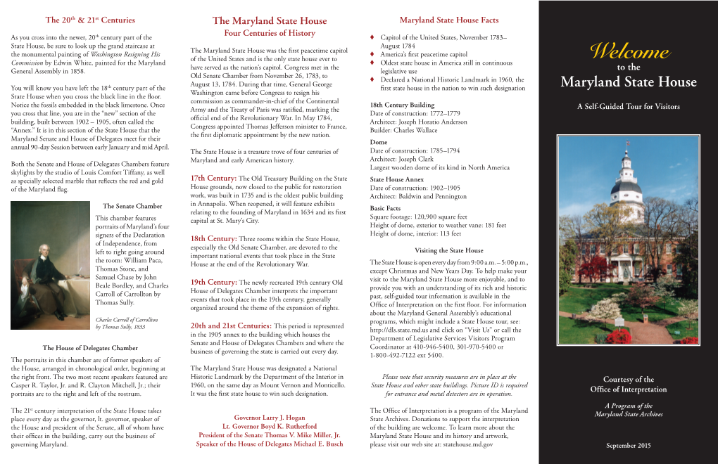 The Maryland State House Maryland State House Facts