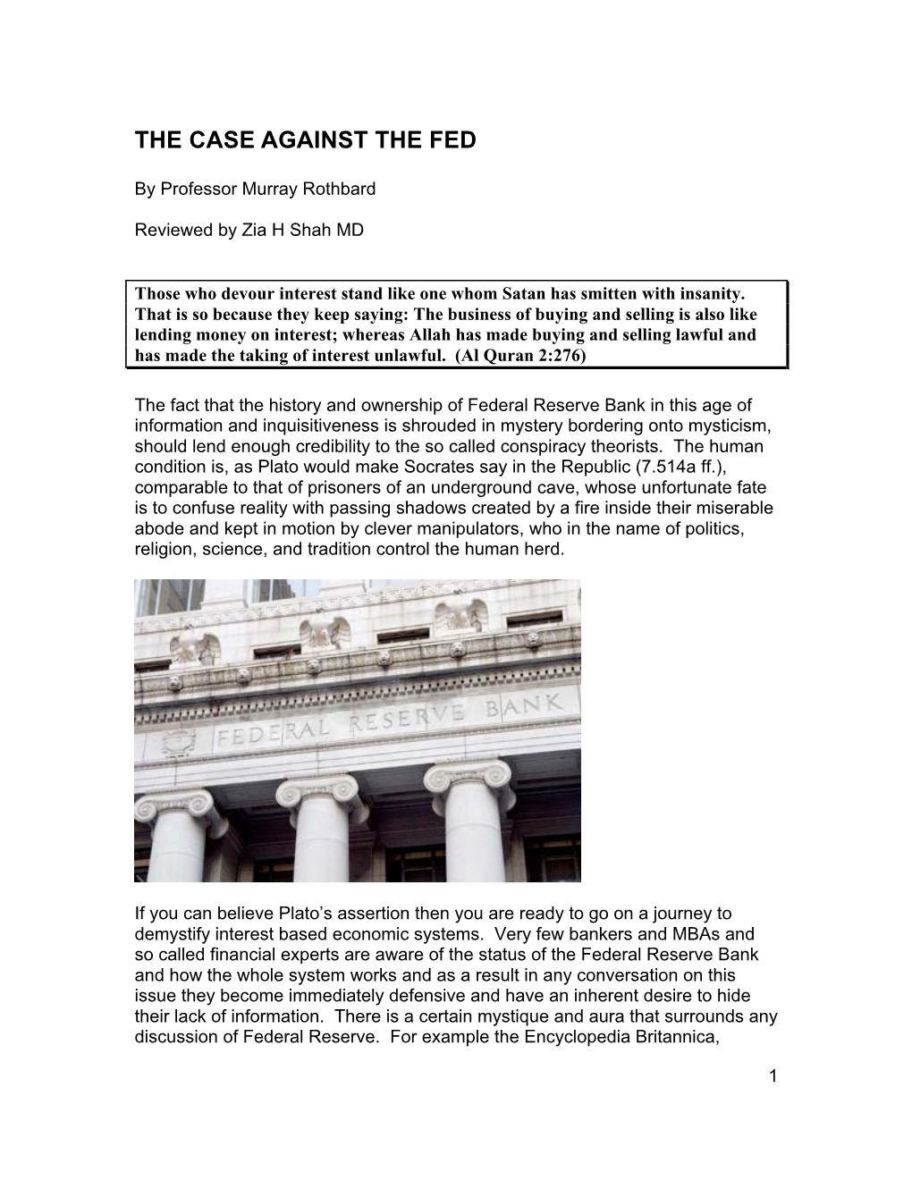 The Case Against the Fed