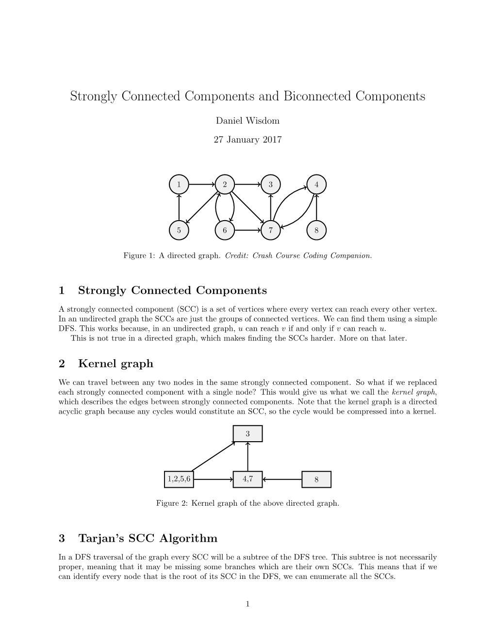 Strongly Connected Components and Biconnected Components