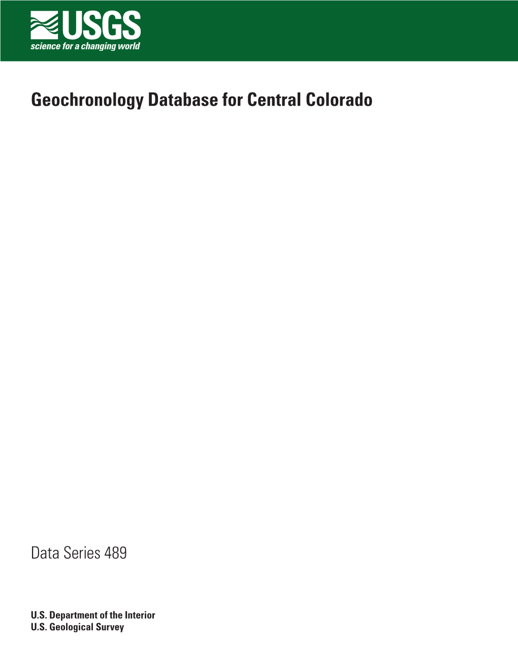 Geochronology Database for Central Colorado