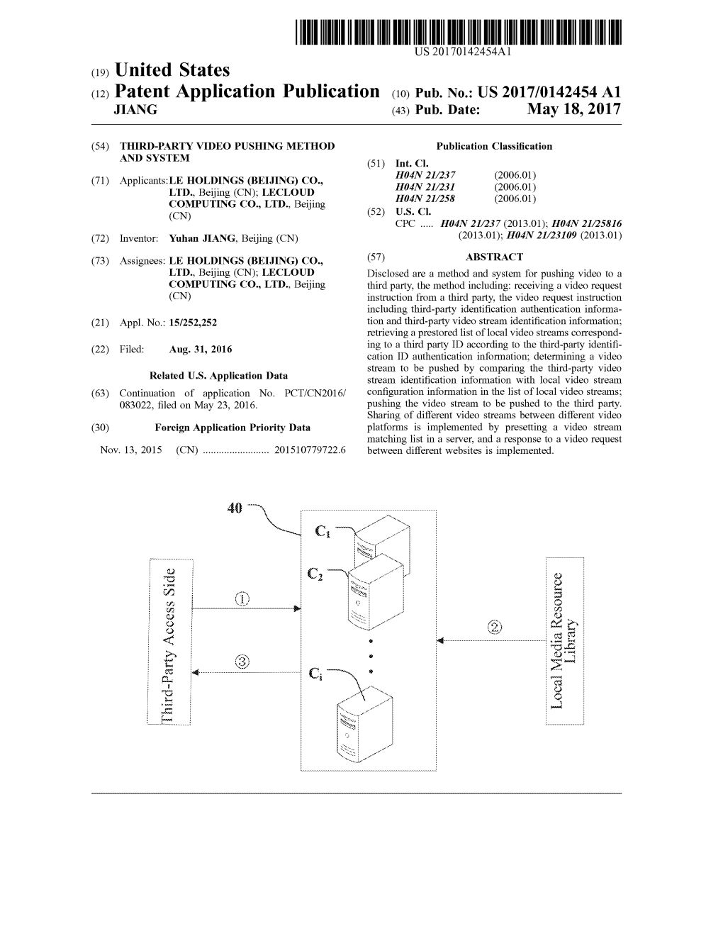 (12) Patent Application Publication (10) Pub. No.: US 2017/0142454 A1 JANG (43) Pub