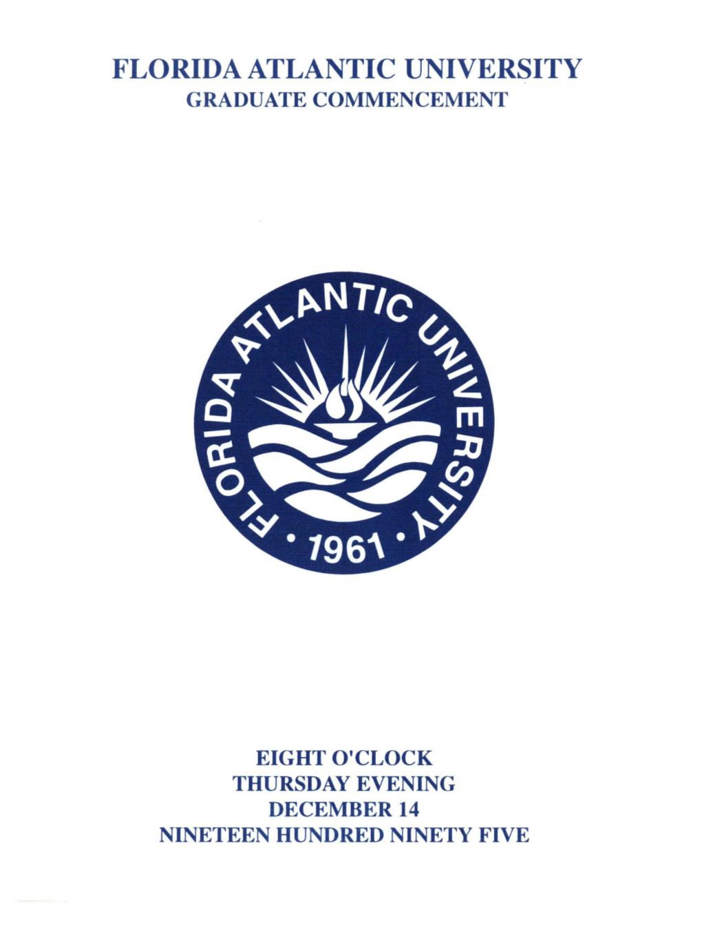 Florida Atlantic University Graduate Commencement