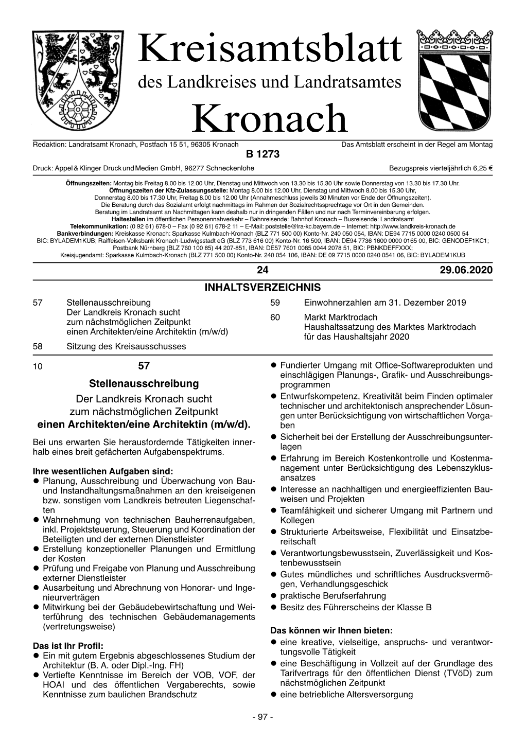 Kreisamtsblatt Kronach