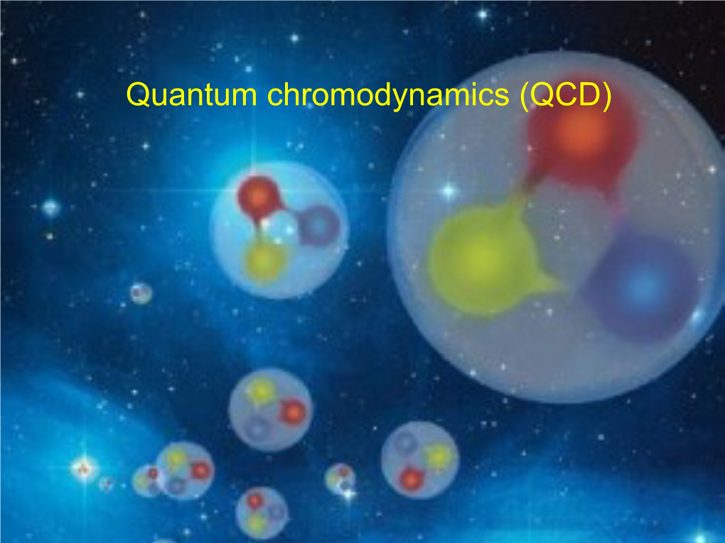 Quantum Chromodynamics (QCD) QCD Is the Theory That Describes the Action of the Strong Force