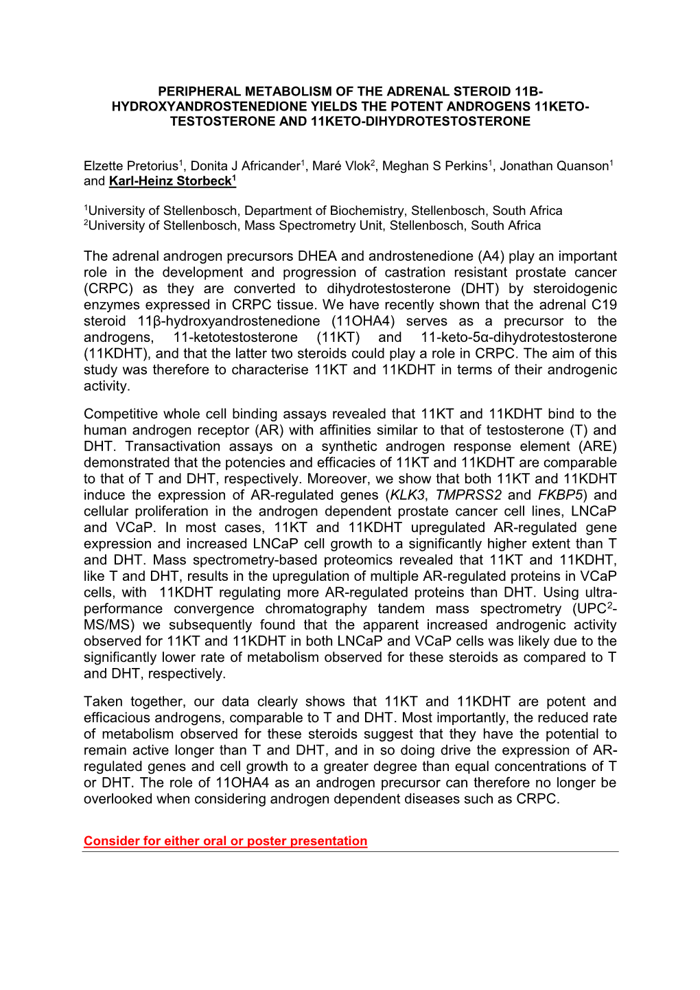 The Adrenal Androgen Precursors DHEA and Androstenedione (A4)