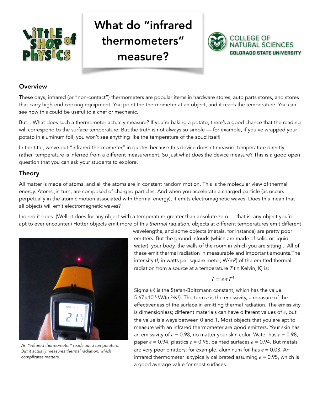 What Do “Infrared Thermometers” Measure?