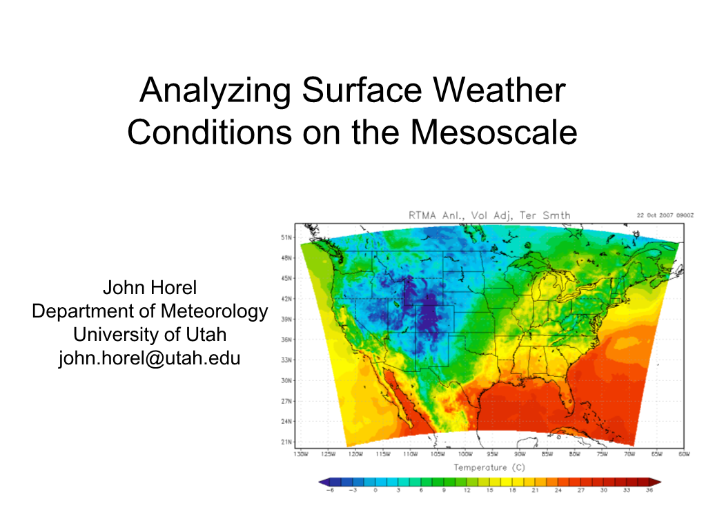 Analyzing Surface Weather Conditions on the Mesoscale