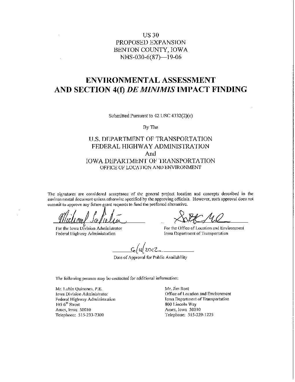 Environmental Assessment (EA)